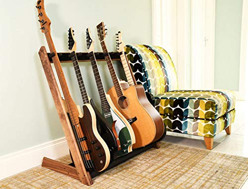 Ruach GR-2 Support de guitare personnalisable 5 positions avec support pour guitares et étuis – Noyer - Les Beatles, Paul McCartney, John Lennon, RIngo Starr, George Harrison Ruach GR-2 Support de guitare personnalisable 5 positions avec support pour guitares et étuis – Noyer – Image 8