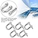 5PCS D Shackle with Screw Pin Stainless Steel 304 Heavy Duty for Chains Wirerope Lifting - Perfect for Marine, Industrial, and Household Applications