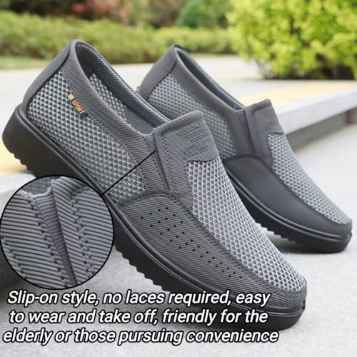 Slip on Shoes for Men, Breathable Loafers for Men with Arch Support, Comfortable Boat Shoes, Orthopedic Non Slip Indoor3