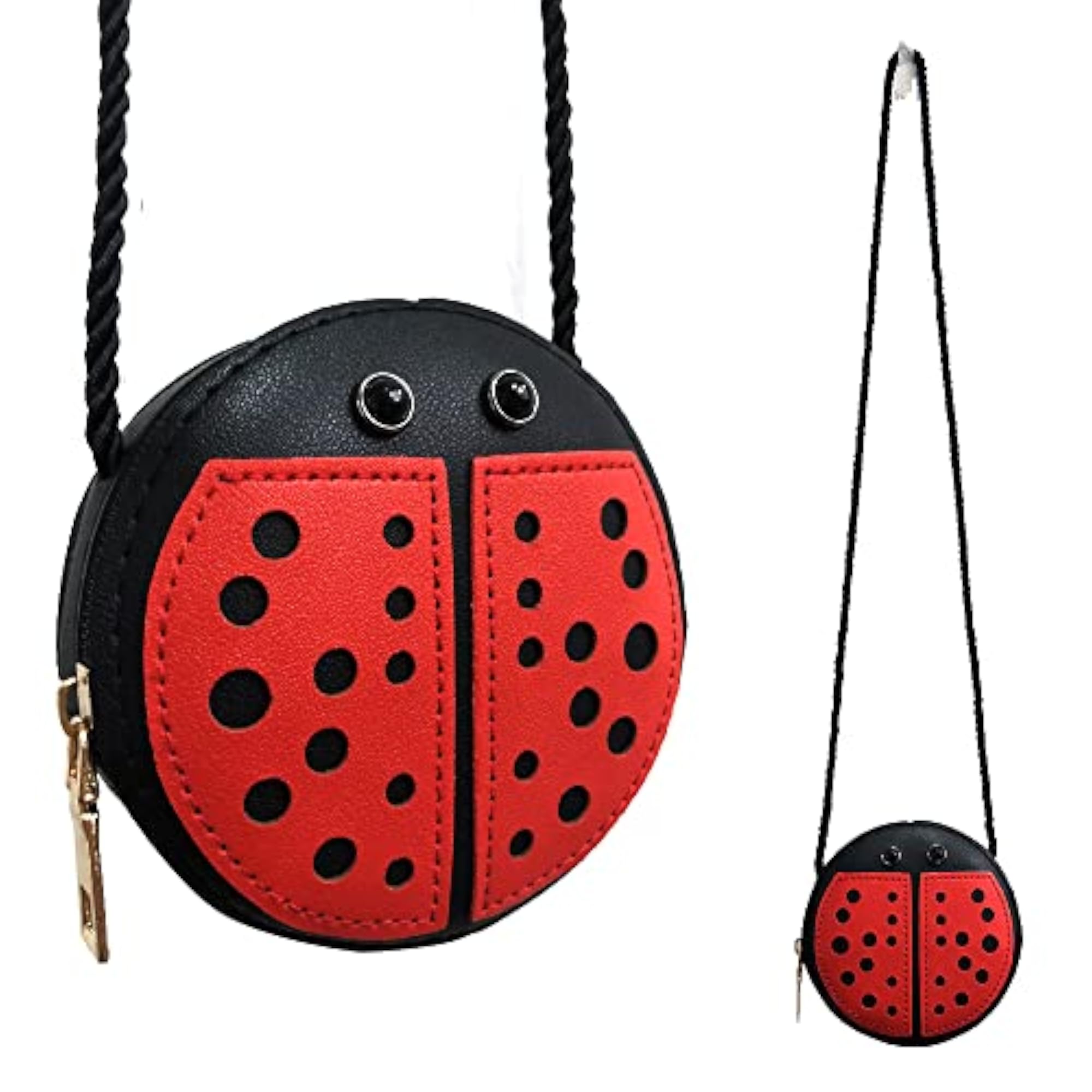 Girls' Ladybug Mini PU Leather Crossbody Bag Gift