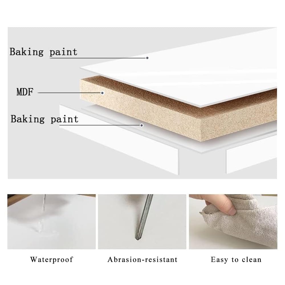 Table Pliante Murale Bureau Mural Rabattable avec Support en Fer