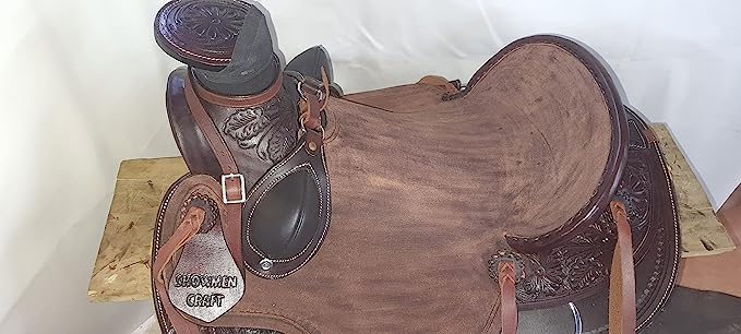 Rough Out - Puntina da sella in pelle resistente wade per cavallo