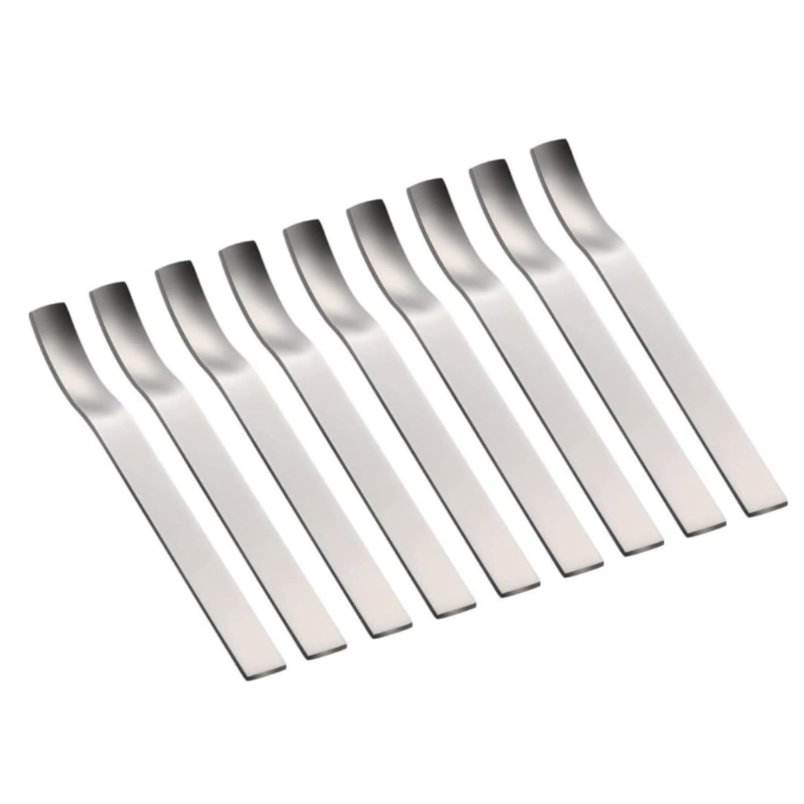 kaffeelöffel 3er-Pack Edelstahl-Kaffeerührlöffel, kreativer süßer Stil, kurzer Griff, Kaffeelöffel, Dessertlöffel (Color : Silver, Size : 9pcs)