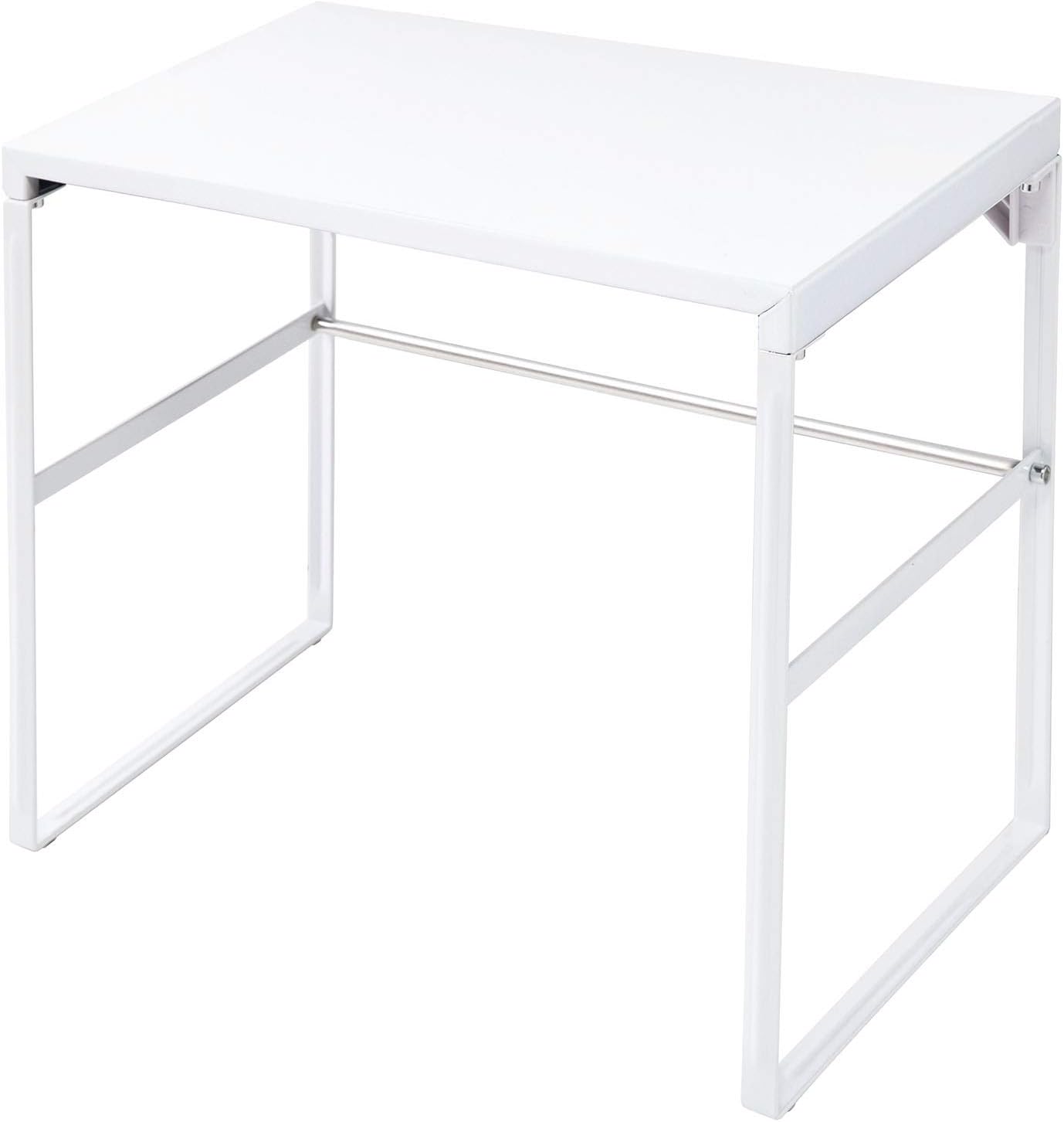 Lihit Lab A7335-0 Computer Stand, Monitor Stand, White, Width 15.4 x Depth 9.8 x Height 13.2 inches (39 x 25 x 33.5 cm), Tall Load Capacity 33.1 lbs (15 kg)