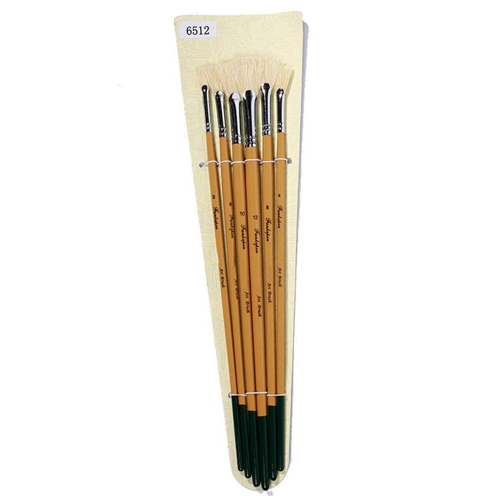 Set di Pennelli 6 PCS Ventilatori Pennelli Pittura a olio Perfetto for principianti Artisti Set per Principianti e Professionisti