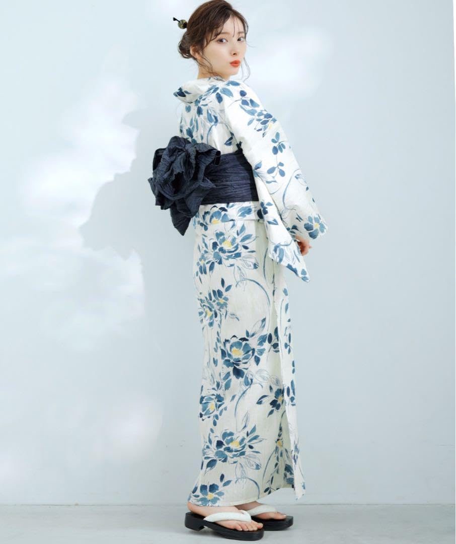 Amazon.co.jp: dita 浴衣 泡沫の花しらべ 浴衣5点セット