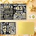VivaGem 65th Anniversary Jumbo Card with Envelope, Royal Blue Wedding Card for Wife Husband, Black & Gold Retro Decorations Gifts for Women Men, Perfect for Her Him on Anniversary Day, Back in 1961