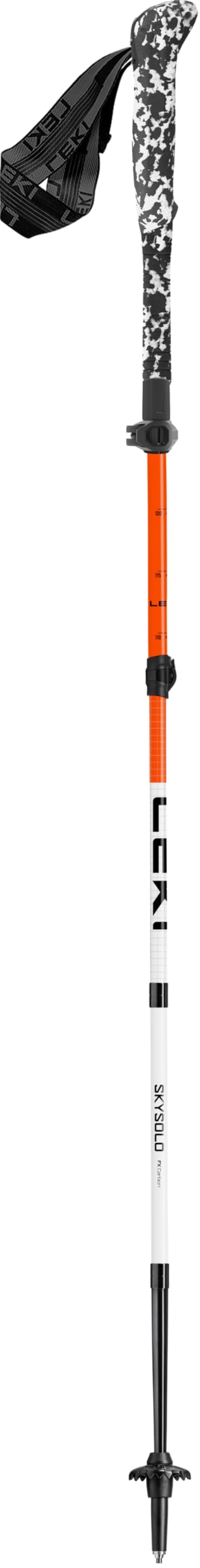 Leki Skysolo FX Carbon, Neon Orange/White/Black - 120-140cm