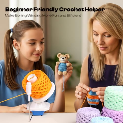 Image of Caydo Manual Yarn Winder with Tension Spring for Tight Winding 4-7oz Cake | Portable Compact Lightweight Design, Easy to Use & Carry Anywhere, Great Craft Helper for Crochet & Knitting Lovers Blue