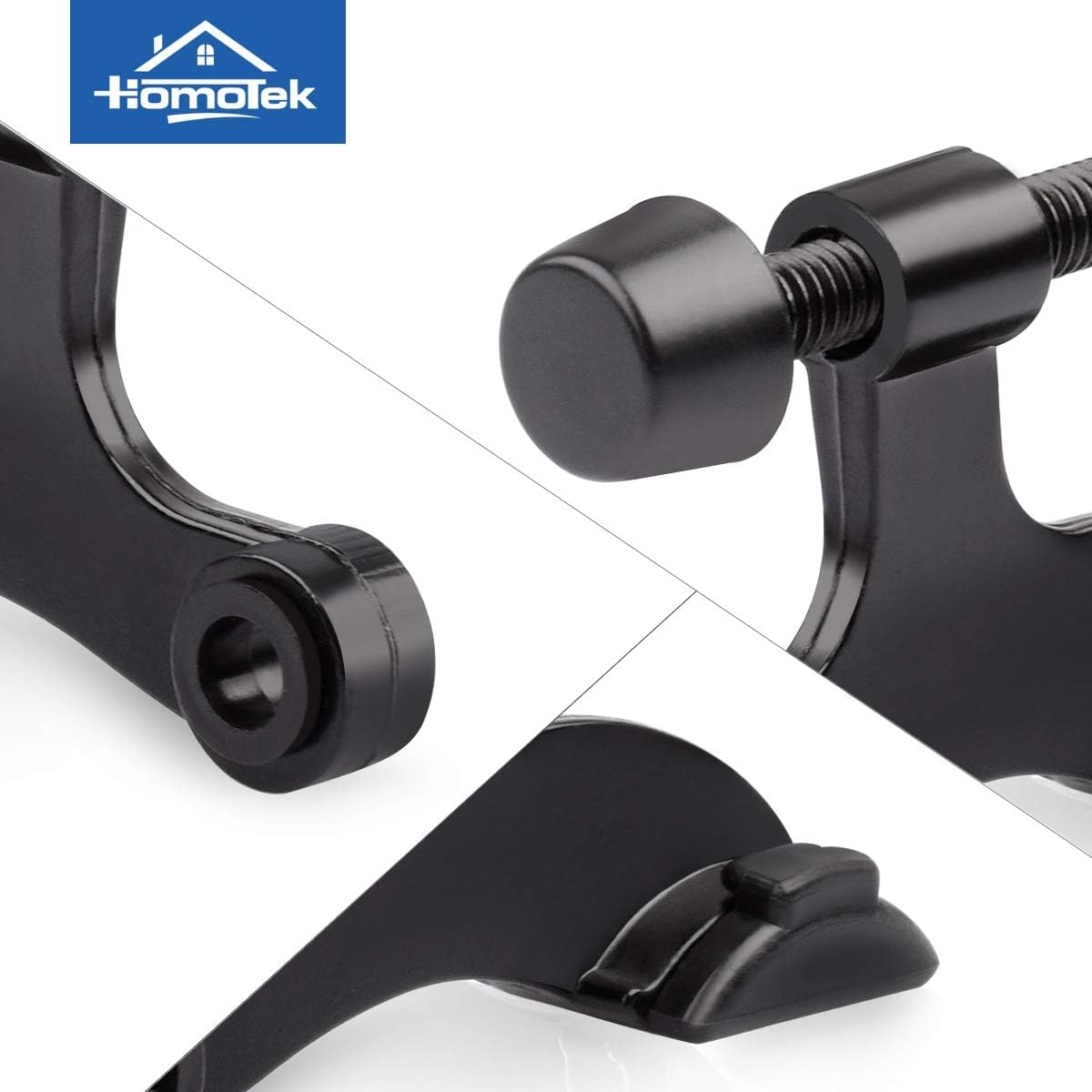 HOMOTEK 20 sztuk ograniczników do drzwi zawiasowych, ograniczniki zawiasów do drzwi górnych, regulowany ogranicznik do drzwi Deluxe Heavy Duty 2-1/2 x 1-3/10.2 cm, z czarnymi gumowymi końcówkami,