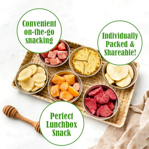 Freeze-Dried Fruit Apple Chips,2 Can Single-Serve Pack, Fuji Apple Freeze-Dried Slices, Made with 100% Fruit, No Add Sugar, Vegan,Healthy Snack A Sweet and Crunchy Snack — view 3