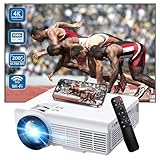 Mini Vidéoprojecteur 4K Home Cinéma,Full HD Native 1080p Projecteur avec 5G WiFi et 5.0 BT,300 ANSI 10000Lux Projecteur vidéo Android Home Cinéma avec Phone/TV Stick/Laptop/HDMI