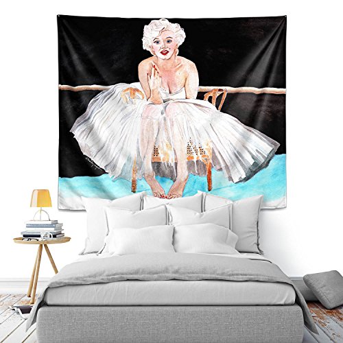Dia Noche Tapestry Medium 68"X80" Wall Art By Marley Ungaro Marilyn Ballerina #TOP1