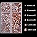 4000Pcs Mixed Size Hot Fix Round Crystals Gems Glass Stones Hotfix Flat Back Rhinestones (Champagne)