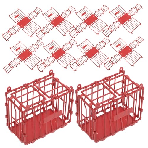 HOLIDYOYO 15 個入りミニチュア動物囲い模型 多様な動物おもちゃとみ合わせ可能 卓上海賊テーマのサンドテーブル用小型ペットフェンスアクセ