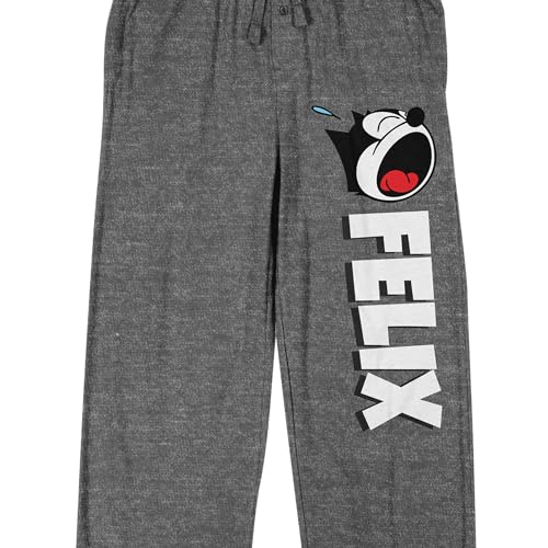 Felix The Cat Men's Heather Gray Sleep Pants2