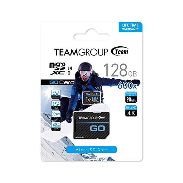 TEAMGROUP Go Card TGUSDX128GU303 Micro-SD-Karte für GoPro & Action-Kameras, MicroSDXC UHS-I U3 V30 Hochgeschwindigkeits… – Bild 5