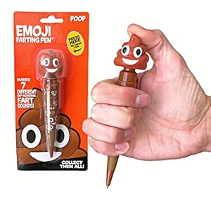 Farting Poop Pen – 7 Funny Sounds, Funny Poop Gifts, Kids Party Supplies, Hilarious Pens for Coworkers & Work Gifts, Gag…