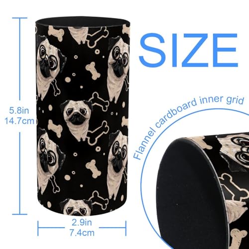 Boîte à musique porte-stylos carlin, parfait pour organiser votre coin beauté ou télétravail