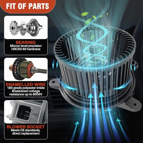 Image of AC Heater Blower Motor with Fan fit for Jeep Cherokee 1997-2001, Jeep Wrangler 1999-2001, Replacement for OE# 700095, 4886150AA