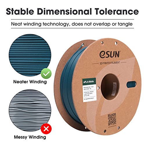 Image of eSUN Matte PLA Filament 1.75mm, Matte 3D Printer PLA Filament, 1KG Spool 3D Printing Filament for 3D Printers, Morandi Green