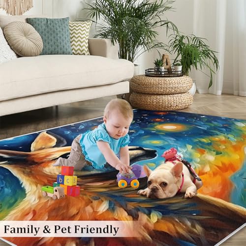 Tapis de sol art post-impressionnisme grand format 160 x 200 cm - 5
