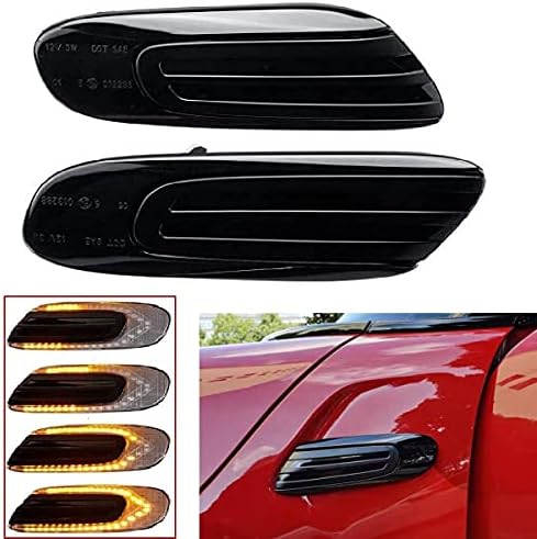 2pcs Smoked Led Fender Side Marker Light Sequential Turn Ggg | Meses Sin Interés - Foto 11