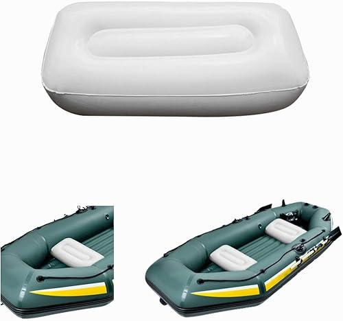 DENPETEC Cojín inflable para asiento de barco, cojín de kayak suave, cojín de asiento de PVC duradero, almohadilla de asiento inflable de aire