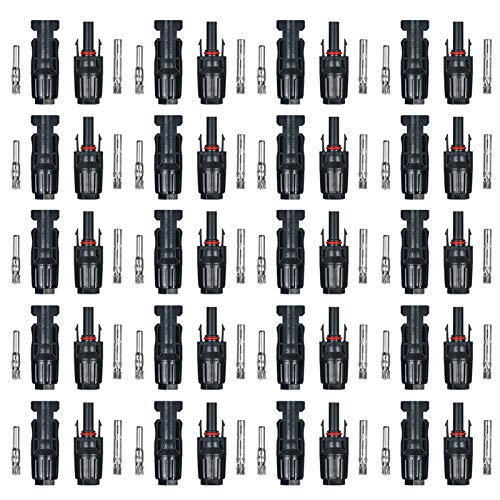 DECDEAL 20 pares de conectores de cabo do painel solar macho/fêmea com ferramenta de montagem de cha