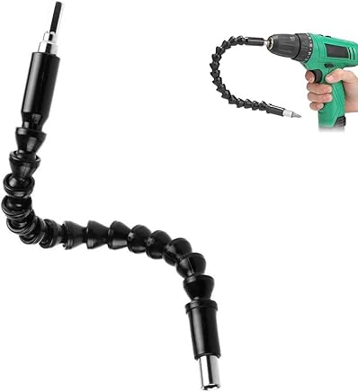 Prolunga Flessibile Per Trapano - 2 Pezzi Con Attacco Esagonale 1/4" - 29,5 Cm Per Lavori Di Precisione