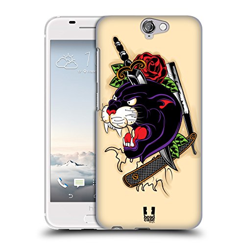 Head Case Designs Panther Old School Tattoos Harte Rueckseiten Huelle kompatibel mit HTC One A9