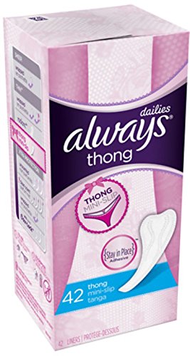 Always Thong Pantiliners, Unscented 42 ea (Pack of 4)