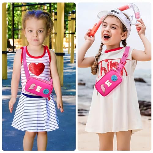 Image of PainZieteg Fanny Pack for Girls Chenille Letter Belt Bag Crossbody for Kids