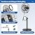 ROVSUN 18inch Outdoor Misting Pedestal Fan with BLDC Motor & Spray Ring, High Velocity Industrial Oscillating Mist Fan with Adjustable Height, 4-Speed Patio Misting Fan for Outside Cooling, UL Listed