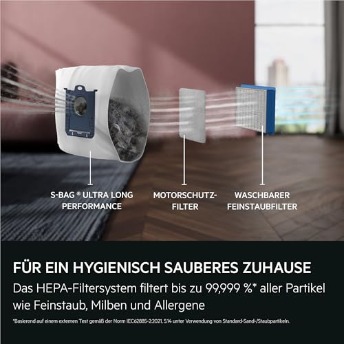AEG VX9 Staubsauger mit Beutel, Stiftung Warentest Gut (2,2), VX9-5-EBR