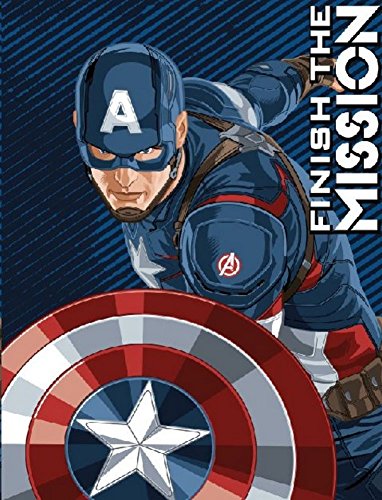 Captain America Micro Raschel Blanket - Thicker Than Fleece Throw ~ The First Avenger