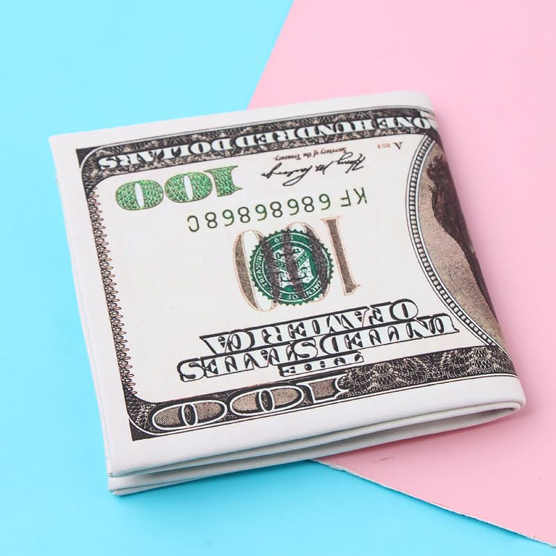 2Pcs Men dollar Bill Wallet Billfold Leather Credit Card Photo Holder2