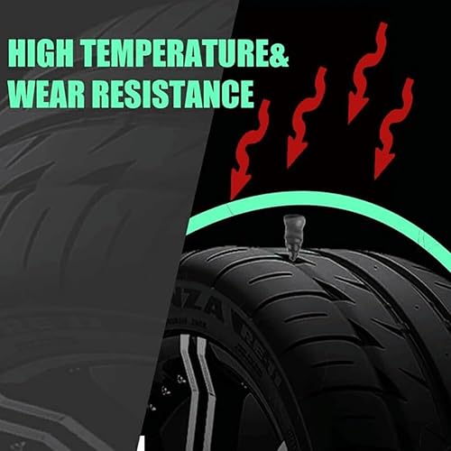 Miniatura 9 de 40 tornillos de goma para reparación de neumáticos, reparación de heridas dentro de 0.118 in-0.197 in, uñas de goma de reparación rápida de