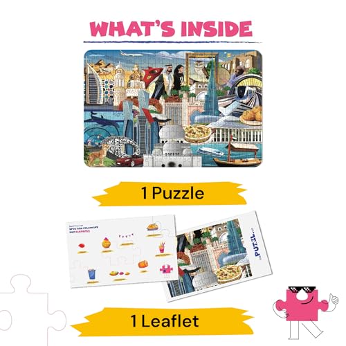 Image of 250 Pieces Dubai City Theme Jigsaw Puzzle - Fun Educational Cardboard Puzzle Game for Kids 7-10 Years and Adults, Perfect Learning Toy for Boys and Girls 7-14 Years