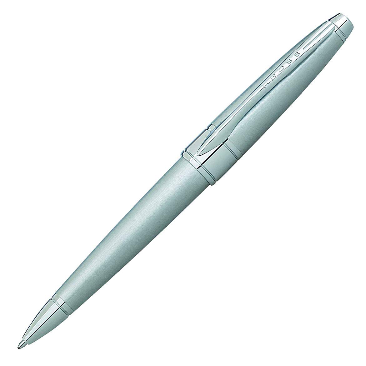Cross Apogee Executive Centre - Penna a sfera con punta a sfera, con finitura cromata satinata, finitura cromata e finitura lucida, confezione regalo