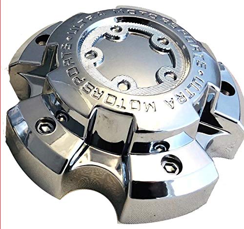 ULTRA 5 Lug Chrome Wheel Center Cap (Qty 2) p/n # 89-9855 with Bolts