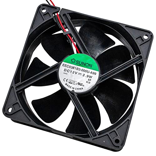Ventilador 12 V DC 2,9 W 120 x 120 x 38 mm, 157,9 m³/h 2100U/Min 157,9 m³/h Sunon EEC0381B3-A99