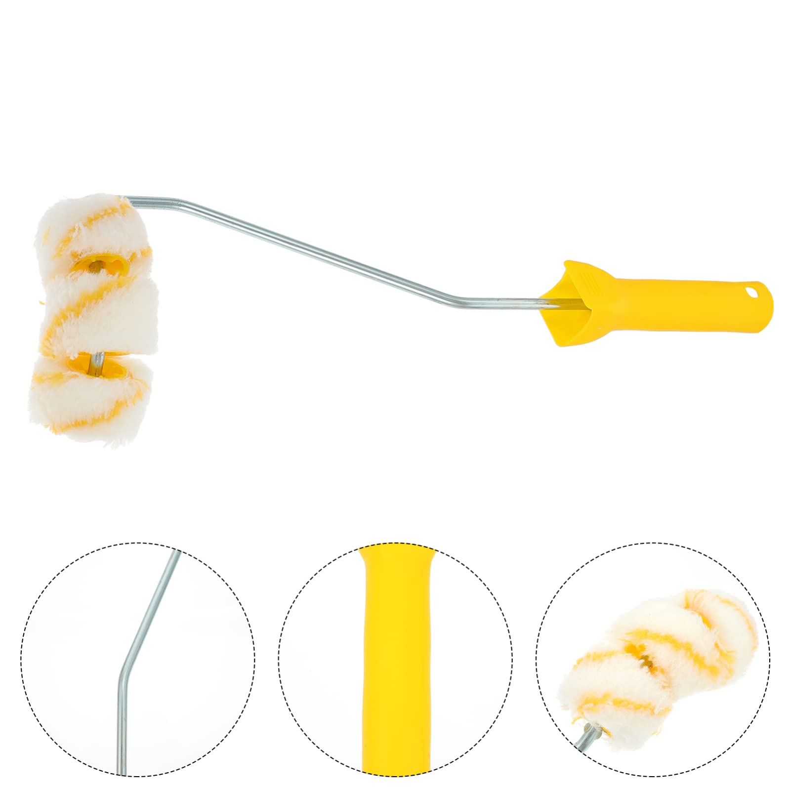 SHERCHPRY 2 Piezas Cepillo de para Tuberías de Gas con Ruedas de Ruedas y Mango Rodillo para Pintar Tubos de Recambio de Cepillo para de Alta y Acabado