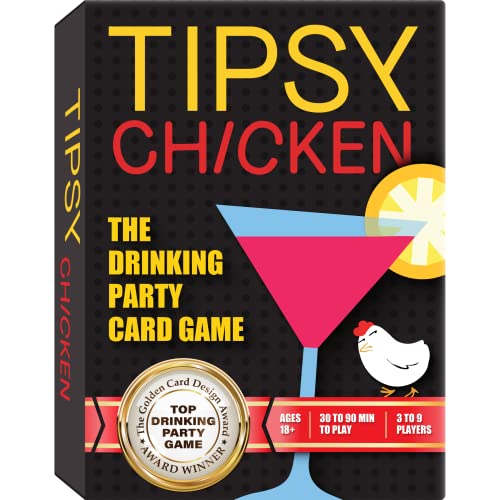 Tipsy Chicken Drinking Game - Card Games for Adults Party - Great Secret Santa Gift and for Party Games