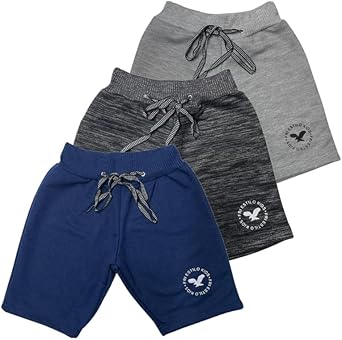 Kit 3 Bermudas Infantis de Moletom Shorts para o Verão Confortáveis
