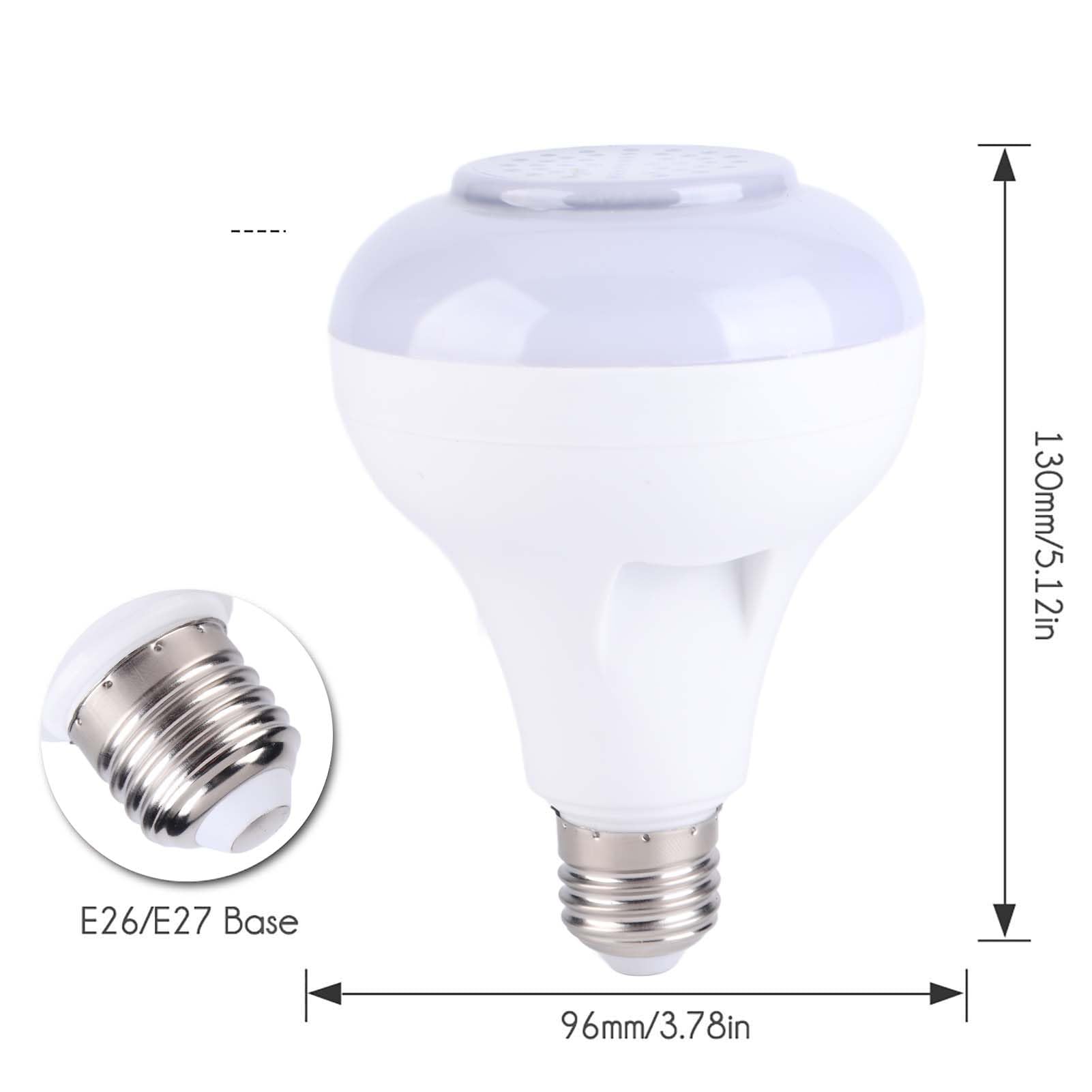 Music LED Ampoule, Haofy E26 / E27 Haut Parleur Bluetooth RGB Changement de Couleur Ampoule avec Port USB avec Télécommande pour la Fête, la Maison, Halloween Décorations de Noël