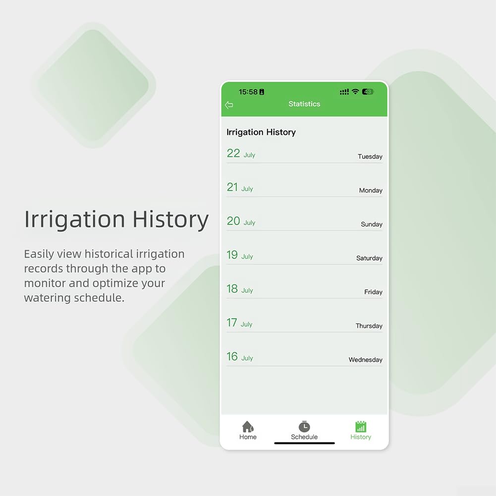 Temporizador de riego inteligente WiFi con control remoto de aplicación, activado por voz para Alexa y Google Assistant, controlador de riego automático para el cuidado de plantas de césped de jardín