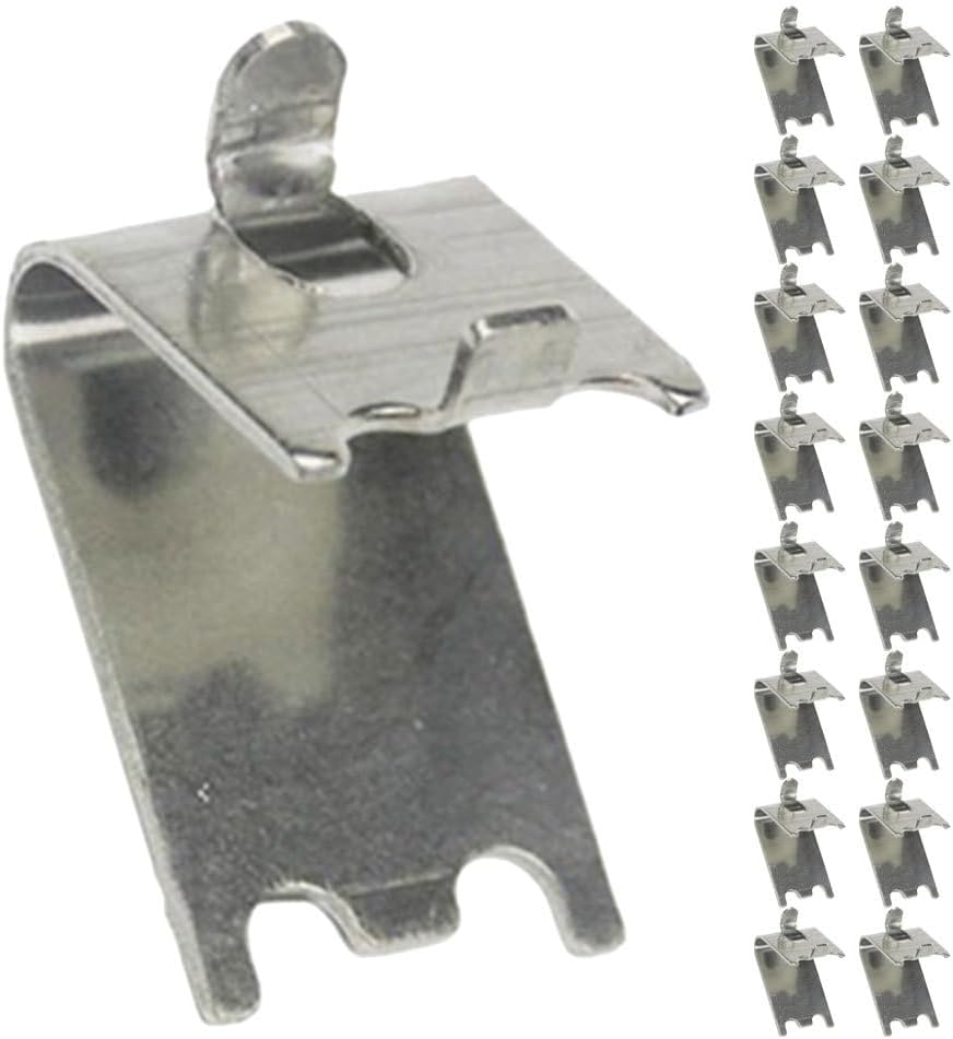 Outanaya Stainless Steel Freezer Shelf Clips for Refrigerator Cooler Rack Supports 25 Pieces Metal Shelf Brackets Space-Saving Organizer Replacement 1.57X1.18X0.98In