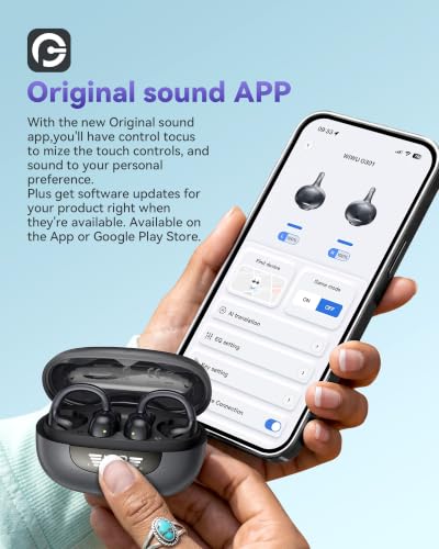 Image of Clip On Earbuds, Open Ear Earbuds Bluetooth 6.0, Sport Clip Headphones