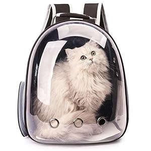 PetVogue Cat Backpack Carrier, Transparent Space Capsule Pet Carrier Dog Hiking Backpack, Small Dog Backpack Carrier for Cats Puppies